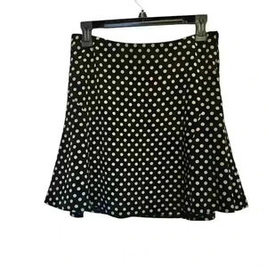 Outback Red Black & Tan Polka Dot Flounce Mini Skirt | XS